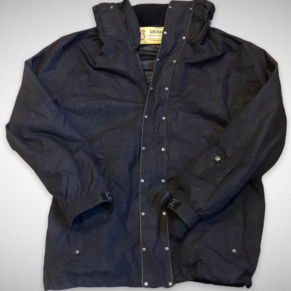 GRENADE Fatigue Project Tone-on-Tone Black Snowboarding Coat Jacket - MD